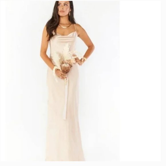Show Me Your MuMu Dresses & Skirts - Show Me Your Mumu Tuscany Maxi Dress Champagne NWOT L